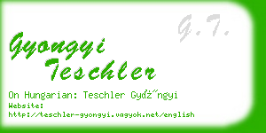 gyongyi teschler business card